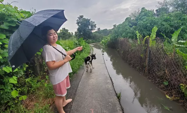 曾小姐指雨水曾經灌入屋。