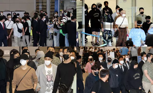 BTS於24日早上返抵首爾仁川（網上圖片）