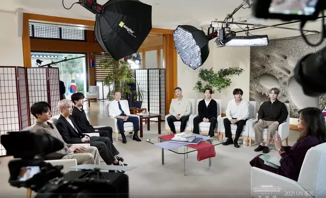 BTS跟隨南韓總統文在寅出行訪美（網上圖片）
