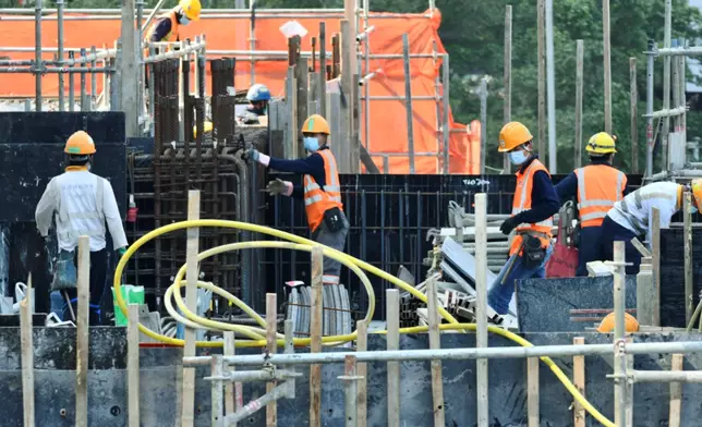 建造商會指業內接種率達7成。 資料圖片