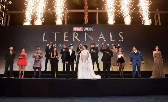 《永恆族》首映禮在美國時間18日舉行首映禮，主演Angelina Jolie等巨星都有出席（Marvel Studios Facebook圖片）