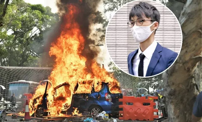 涉前年中大衝突5名被告罪成。（小圖為被告劉晉旭）。資料圖片