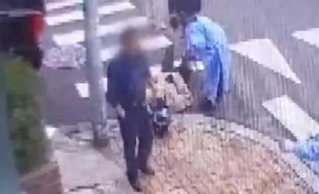 車禍現場監控曝光（網上圖片）