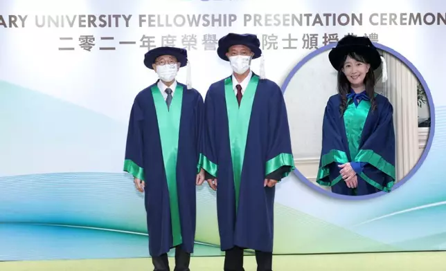 左起：李漢城、陳灼明，小圖為陳美齡。都大圖片