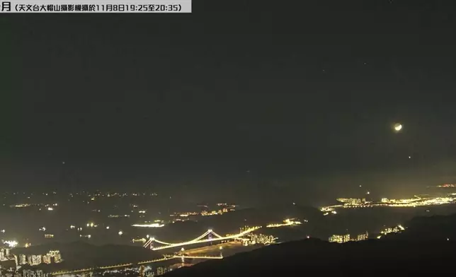 在大帽山望向西南面拍攝的天氣照片。天文台FB圖片