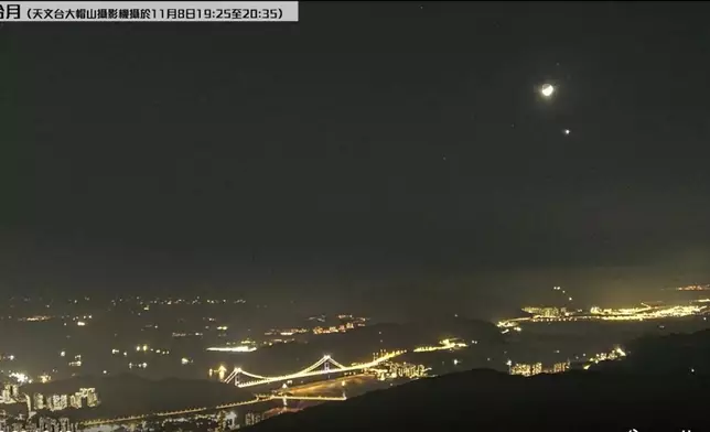 在大帽山望向西南面拍攝的天氣照片。天文台FB圖片