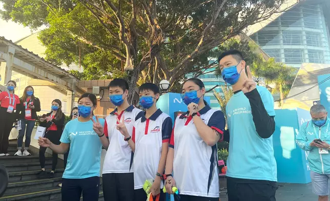 「飛躍新世界」計劃泳手。現場圖片