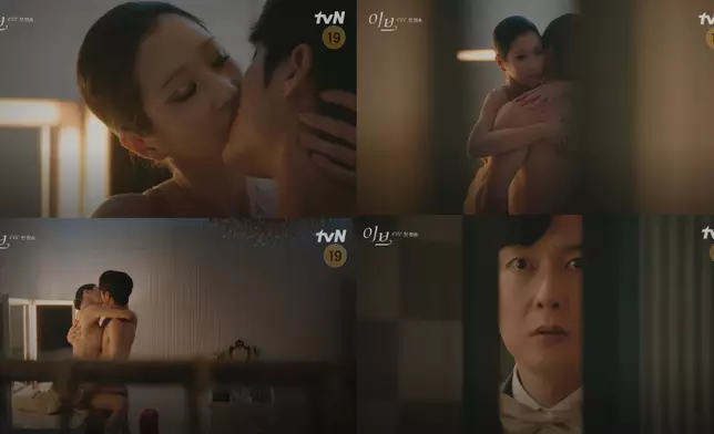 徐睿知與劇中丈夫在休息室激戰時，被朴秉恩撞見（網上圖片）