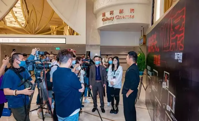 《被消失的凶案》男主角張兆輝，擔大旗在澳門銀河戲院舉辦首映，場面熱鬧！