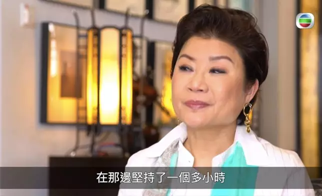 Sabrina含淚憶述丈夫離世時的情況。