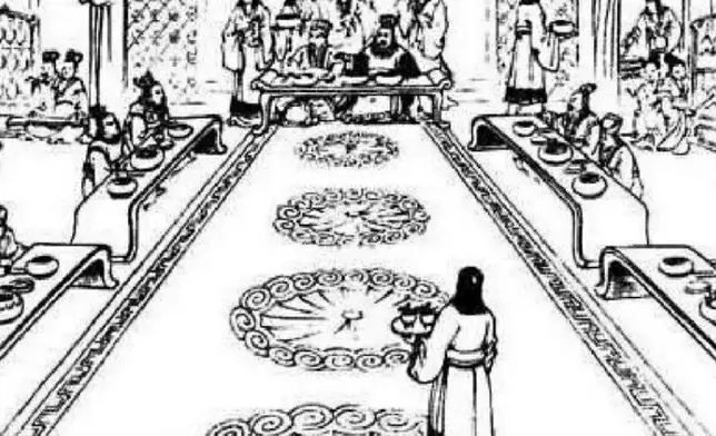 最能體現「男女有別」莫過於古人男女在七歲早已分席而坐（網上圖片）