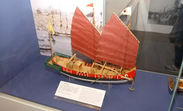 1830年代廣東戰船模型 (資料圖片)