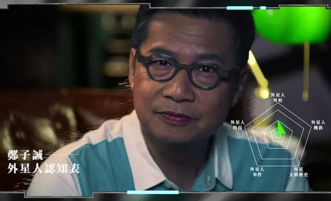 鄭子誠是理智型，對外星人存在與否持觀望態。