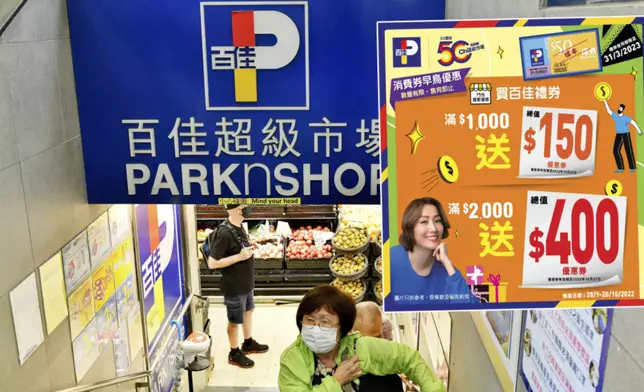 百佳再推出消費券早鳥優惠。資料圖片及百佳圖片