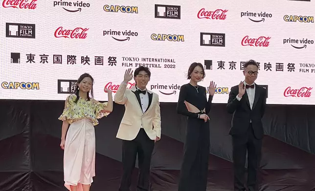 電影《燈火闌珊》團隊現身第35屆東京國際電影節爭獎。