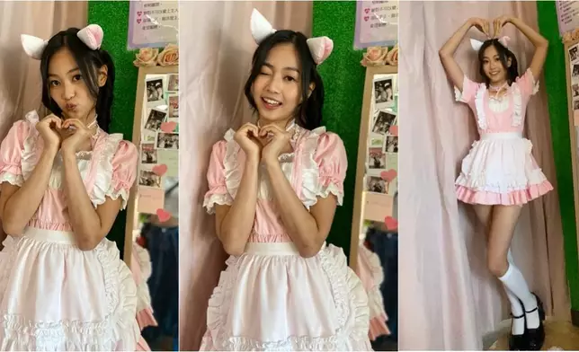 對於劇中兩套女僕造型，Rosita笑言粉紅色似Junior！