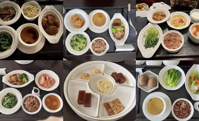 盧靖姍還晒出了自己的月子餐，營養搭配均衡，相當豐盛。