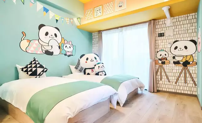 Rakuten STAY福岡藥院設有可愛的買物熊貓主題客房。福岡藥院官網圖片