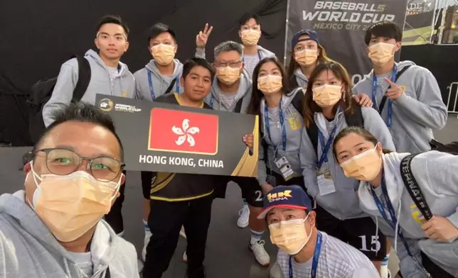 香港五人棒球隊出戰首屆五人制棒球世界盃。香港棒球總會提供圖片