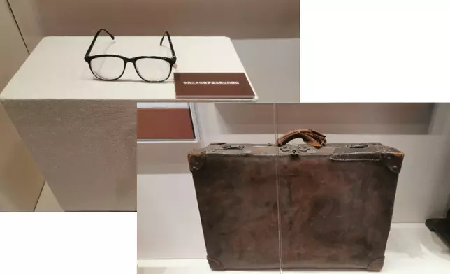 中共三大代表羅章龍用過的皮箱和眼鏡 (網上圖片)