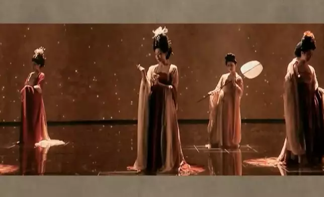 遼寧歌舞團以《簪花仕女圖》創作古典舞 (網上圖片)