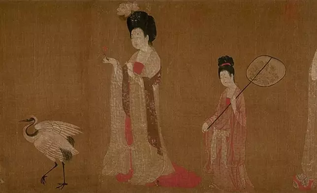 《簪花仕女圖》現藏於遼寧省博物館 (網上圖片)