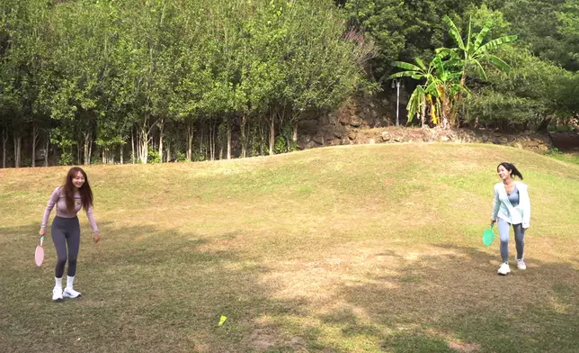 暉哥挑機要跟林襄玩飛碟及打羽毛球。