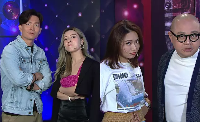 2月17日晚一集嘉賓有周志康（左起）+譚嘉儀VS戴祖儀+Bob。