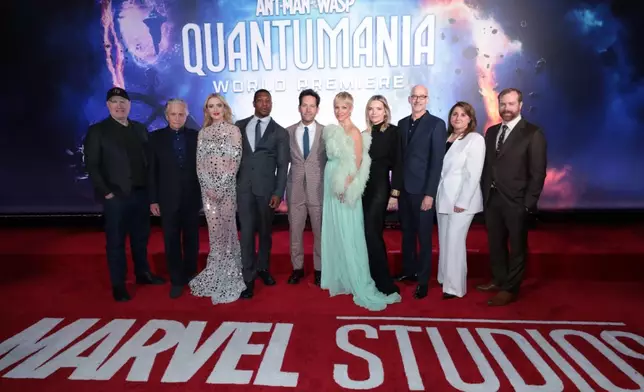 Marvel超級英雄電影《蟻俠與黃蜂女：量子狂熱》舉行世界首映。