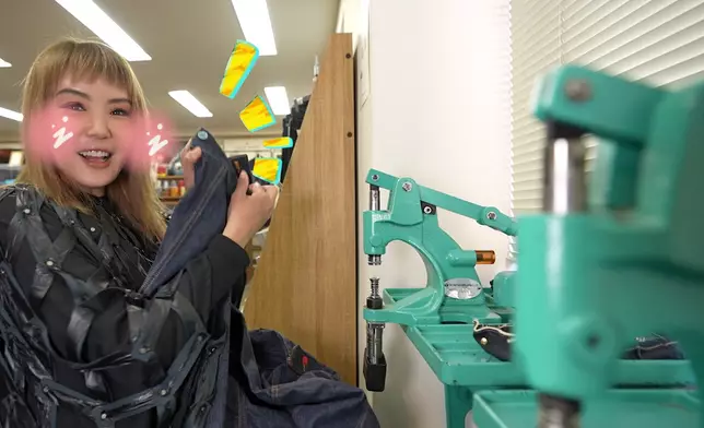 由工作人員畫上刻度，就可以用打孔機上鈕。