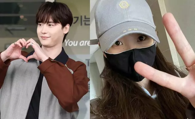 網友指李鍾碩戴著與IU的同款「情侶戒指」（網上圖片）