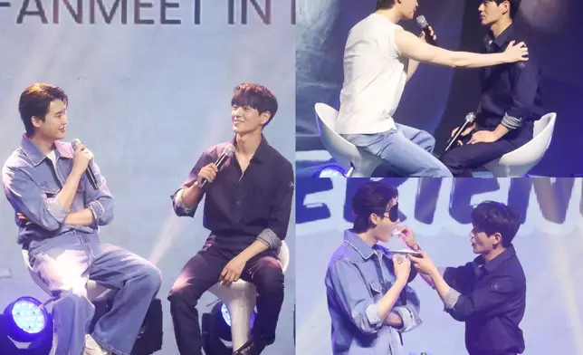 李鍾碩的粉絲見面會上，辛載夏作為特別嘉賓登場（網上圖片）