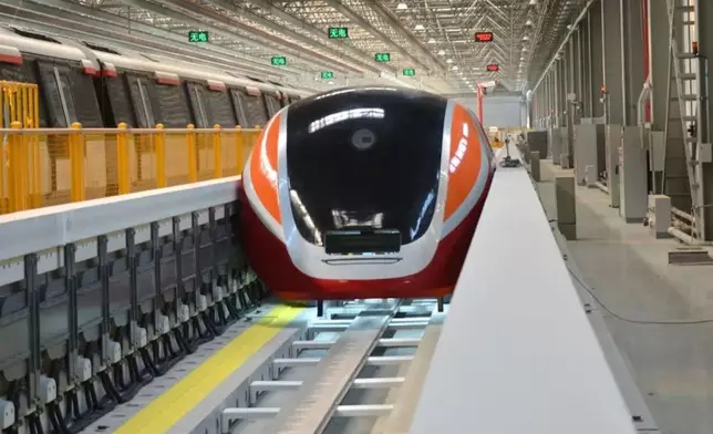 時速可超過600公里的磁浮列車系統成功運行。