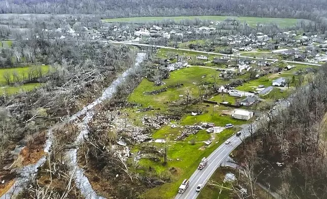 美國密蘇里州遭受龍捲風吹襲。美聯社