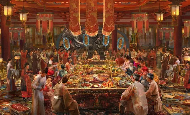 唐代燒尾宴場景 (網上圖片)