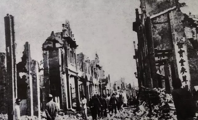 1938年10月15日，日軍佔領惠州城，城市一片廢墟。(資料圖片)
