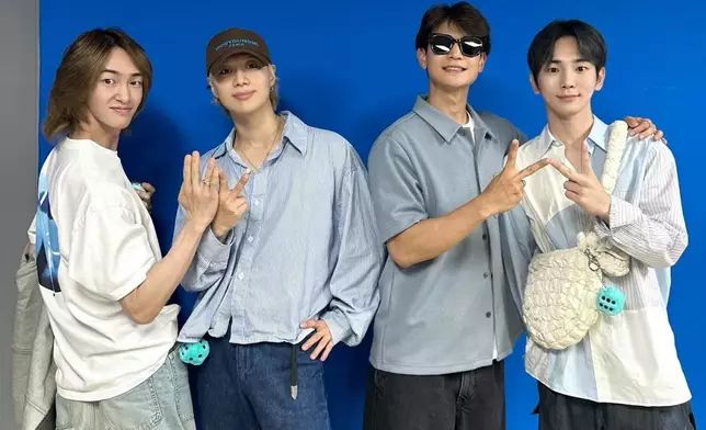 隊長溫流（左一）因為健康問題而需暫停活動休養（SM娛樂官方圖片）