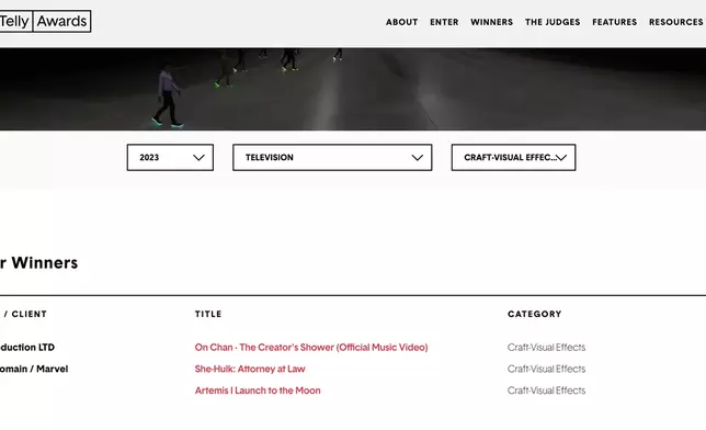 TELEVISION-Craft Visual Effects銀獎