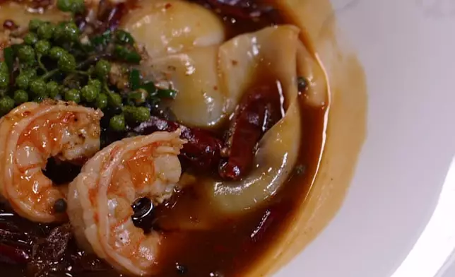 水煮藍天使蝦花枝片