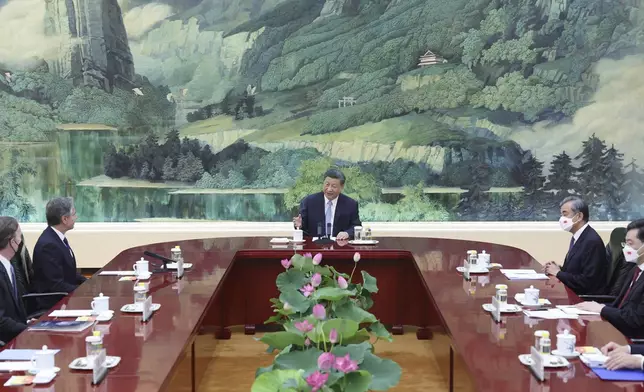 習近平晤布林肯促美方相向而行，據報秦剛已答應回訪。(新華社圖片)