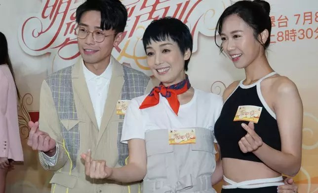 問到TVB有否想簽她做「親生女」，江美儀承認說傾談中。本網攝記攝。