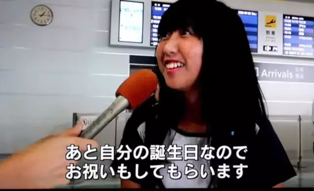 楊鎧凝接受日本電視台訪問。
