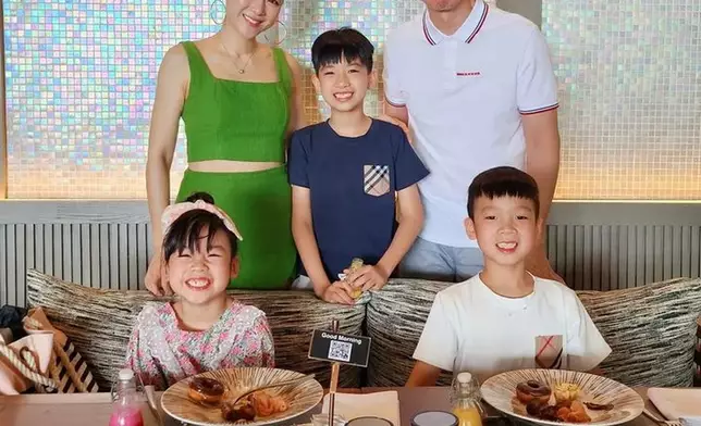 陳茵媺跟陳豪結婚10年，建立幸福家庭。