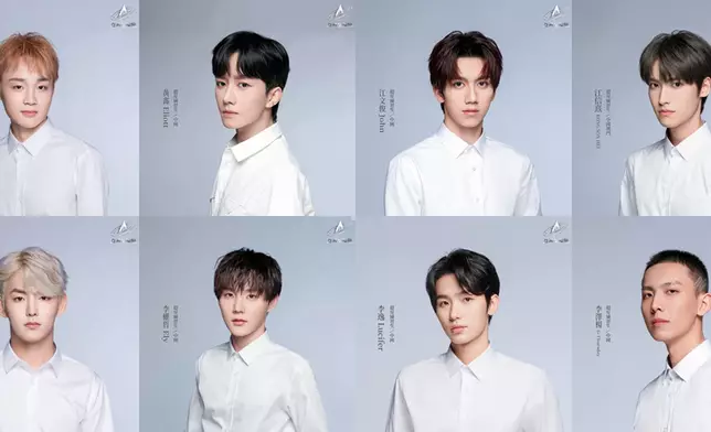 上：黃昇大、黃鑫、江文俊、江信熹；下：金東彬、李權哲、李逸Lucifer、李澤楊