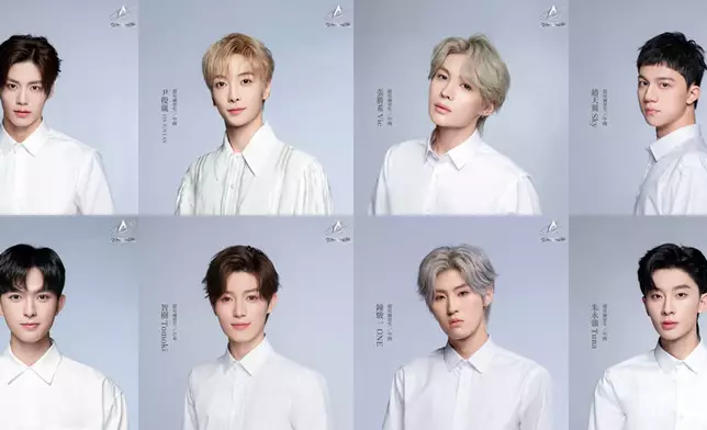 上：楊亦辰、尹俊嵐、張勝希、趙天翼Sky；下：鄭吏佑、智樹Tomoki、鐘駿一ONE、朱永強