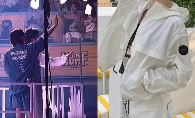 Joshua被指招待女友坐在VIP席並隔空互動（網上圖片）