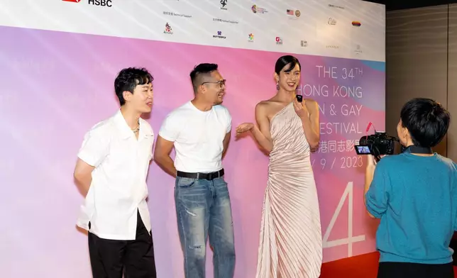 《孔雀皇后》導演及主角現身參與開幕典禮（HKLGFF提供圖片）