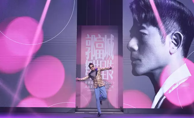 郭富城 (Aaron) 9月14日出席《舞林星傳世界巡迴演唱會2023》在深圳舉行的盛大發佈會。