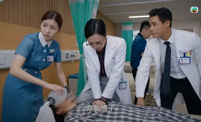 首度飾演醫生的Carisa，透露急救場面有專業醫生從旁指導，令她感覺很新鮮。