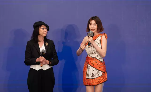 林明禎與張婉婷出席國際電影創作營記者會。